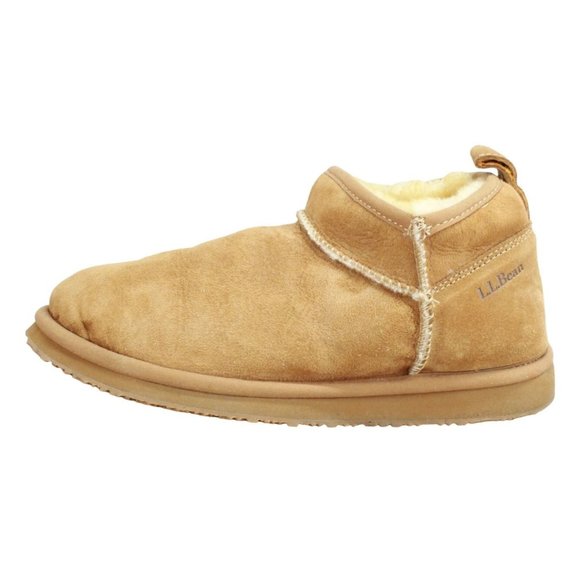 L.L. Bean Shoes - LL Bean Brown Suede Wicked Good Shearling Lined Ankle Boots Slippers 8 M